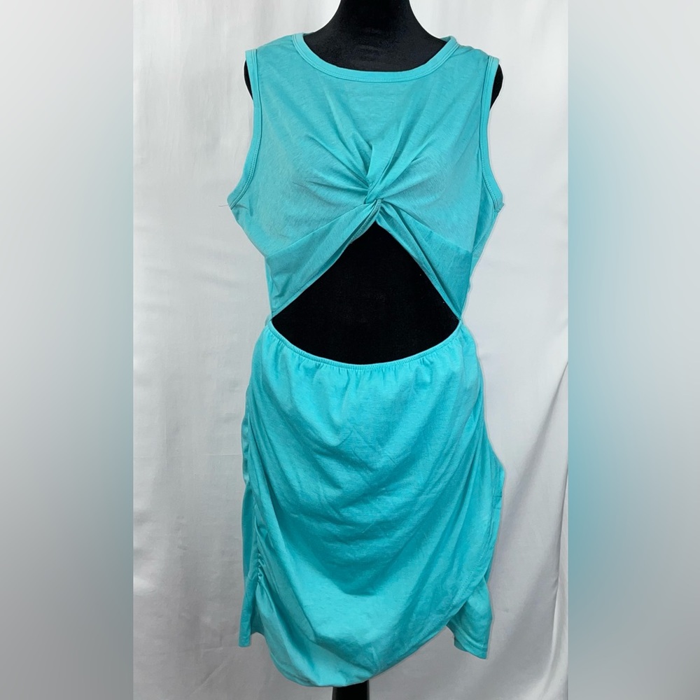 Teal tie front dress - Size XL